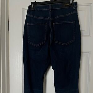 Express Slim Super High Rise Dark Wash Jeans Long